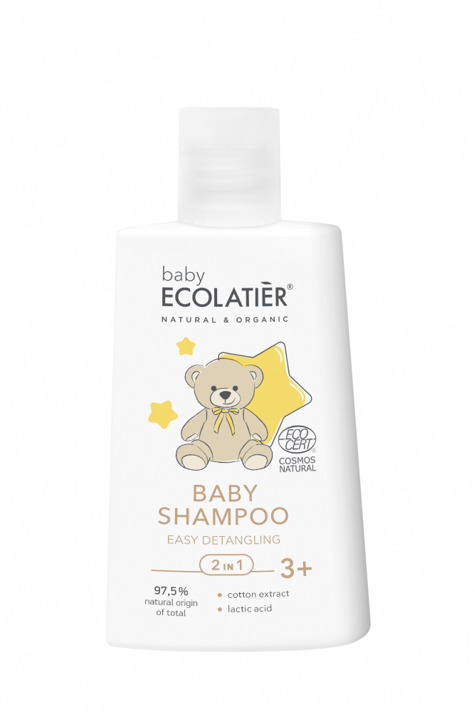 Ecolatier detský šampón 2v1 jednoduché rozčesávanie 3+