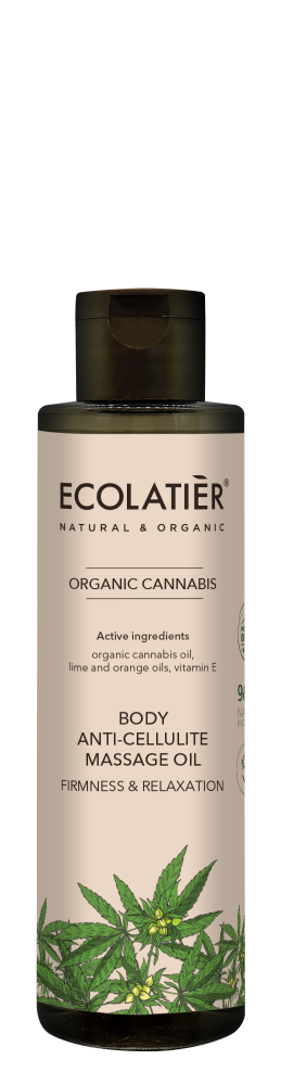 Ecolatier masážny olej proti celulitíde „pevnosť a relaxácia“ KONOPE