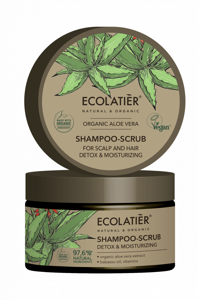 Ecolatier šampónový peeling na vlasy a pokožku hlavy „detox a hydratácia“ ALOE VERA