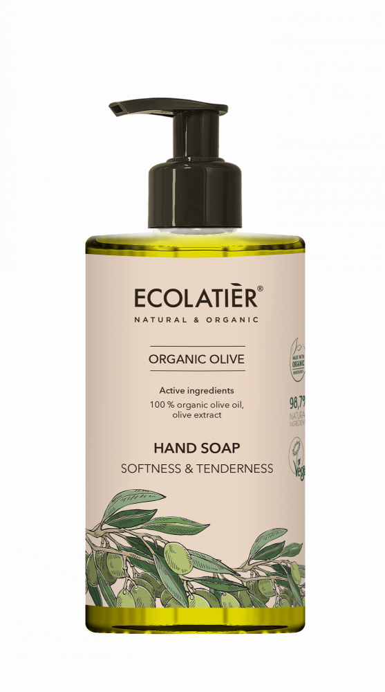 Ecolatier tekuté mydlo na ruky „jemnosť a citlivosť“ OLIVA 