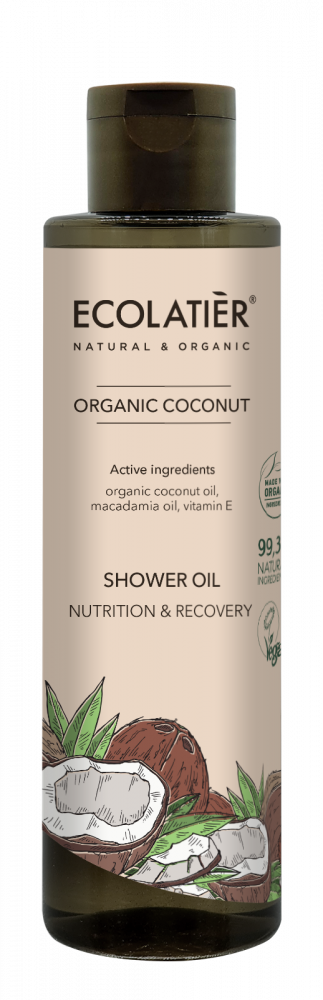 Ecolatier sprchový olej „výživa a oživenie“ KOKOS