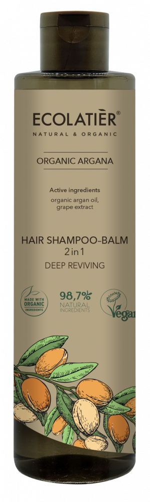 Ecolatier šampón a balzam na vlasy 2v1 ARGAN