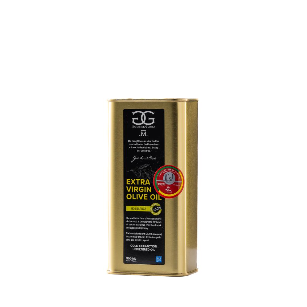 Extra panenský olivový olej HOJIBLANCA za studena lisovaný 500ml (plechovka)