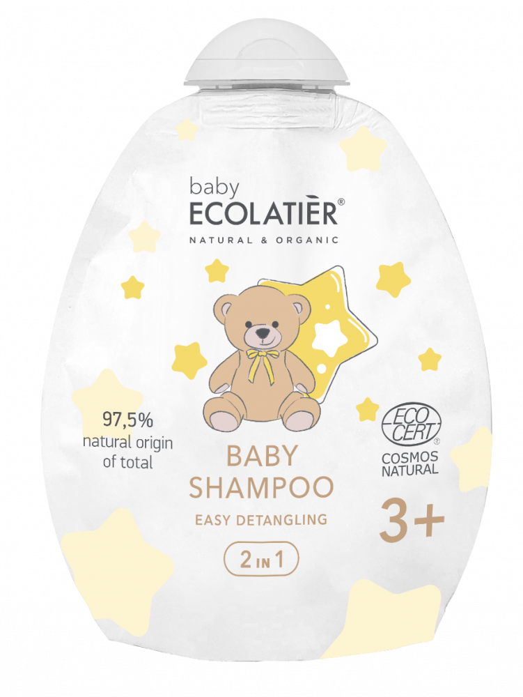 Ecolatier detský šampón 2v1 jednoduché rozčesávanie 3+ doy pack vrecko