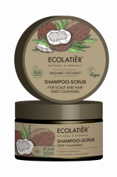 Ecolatier šampónoný peeling na vlasy a pokožku hlavy - hĺbková obnova KOKOS