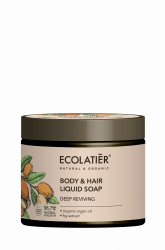 Ecolatier tekuté mydlo na telo a vlasy „hlboká obnova“ ARGAN